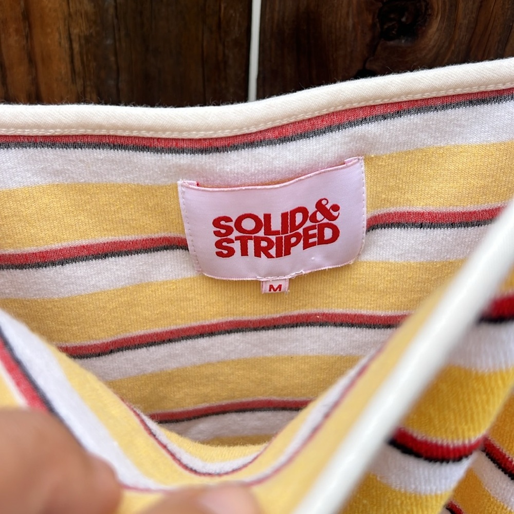 Solid & Striped Tweety Terry Shift Mini Dress Yel… - image 5